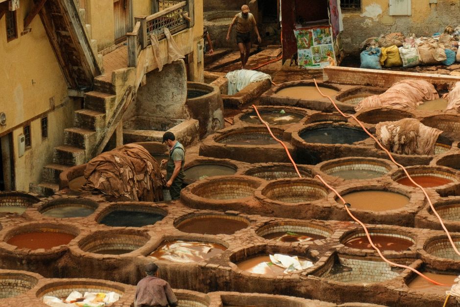 Tannery drum hall or lasting line