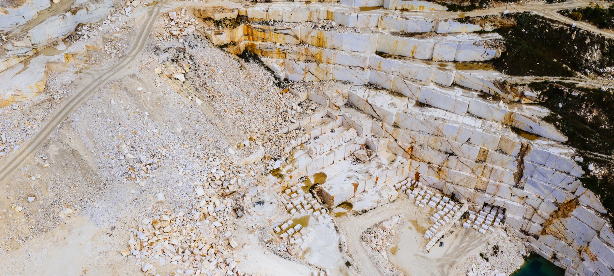 Quarried and fired surfaces, quoted by finish, thickness and container, with the block or batch identified.